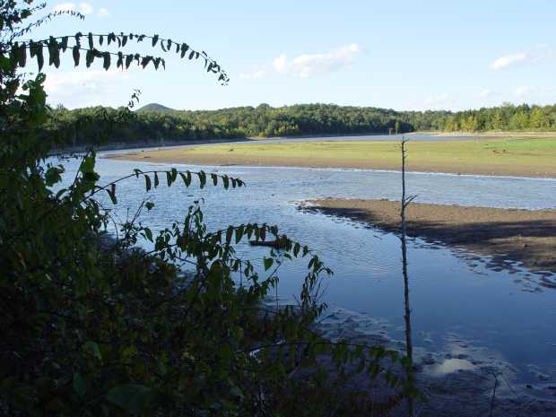 Low lake shoreline at Caro Drive