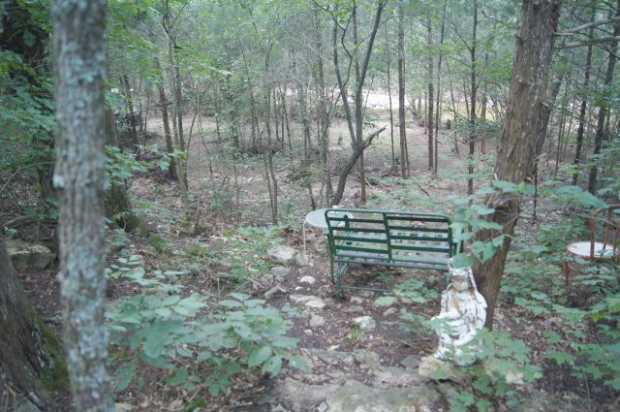 Cliff below Washington Road at Caro Drive